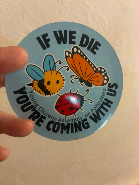 A sticker made by the assembly
